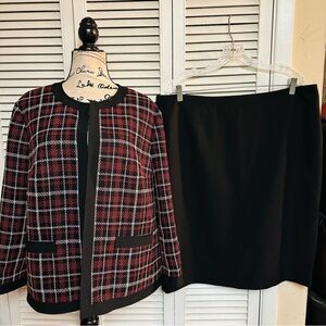 Black Label Evan Picone & Le Suit Plus Size Skirt Suit Size 18